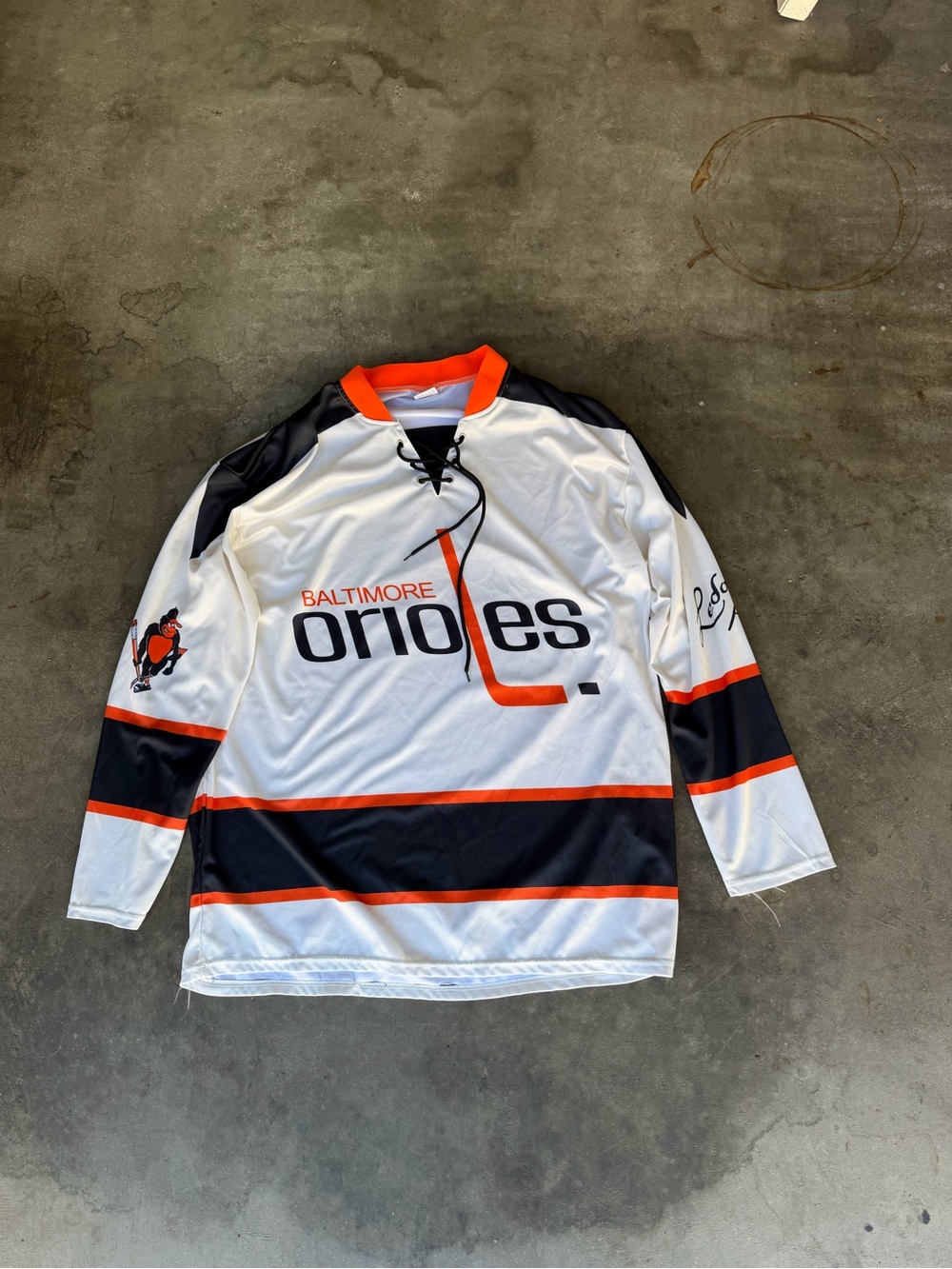 Baltimore Orioles MLB Ice Hockey Promo Jersey XL White Giveaway 2026